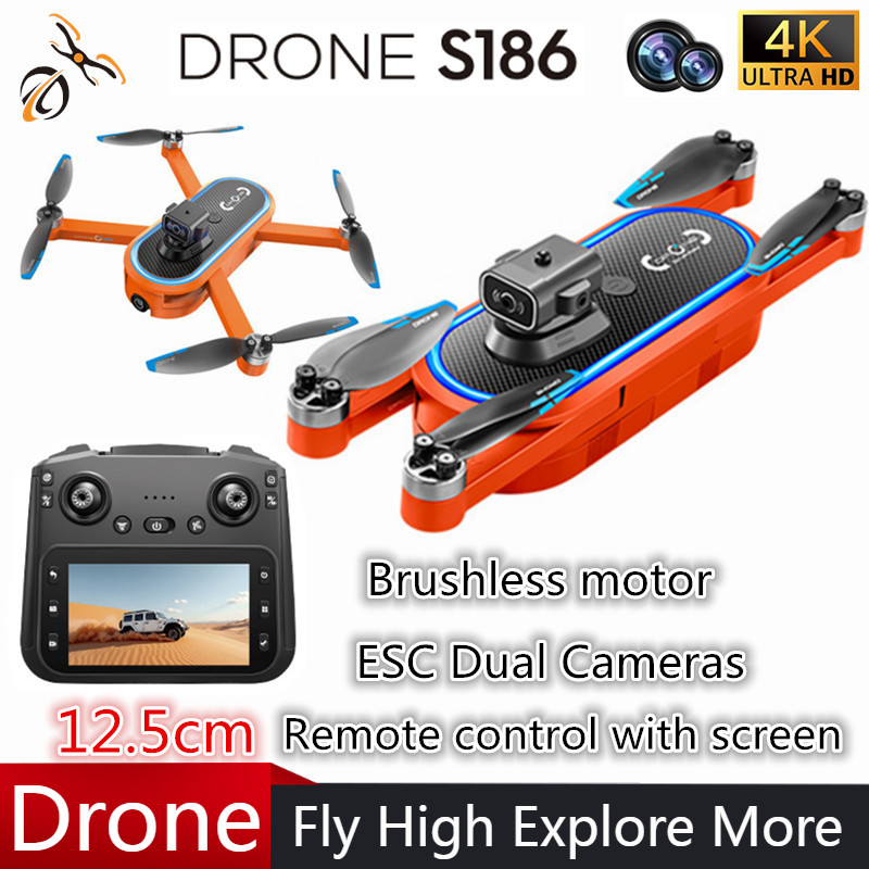 Drone Gimbal Brushless - 2025 S186 Drone profesional 4K HD